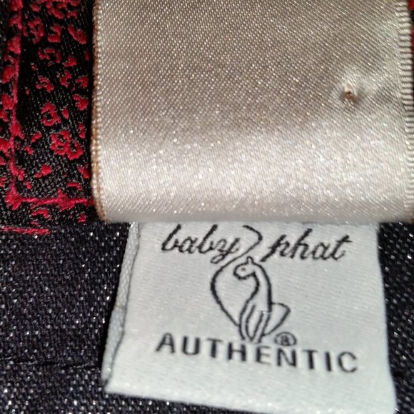 Vintage Baby Phat sparkly dark denim jacket NWOT - Picture 8 of 9